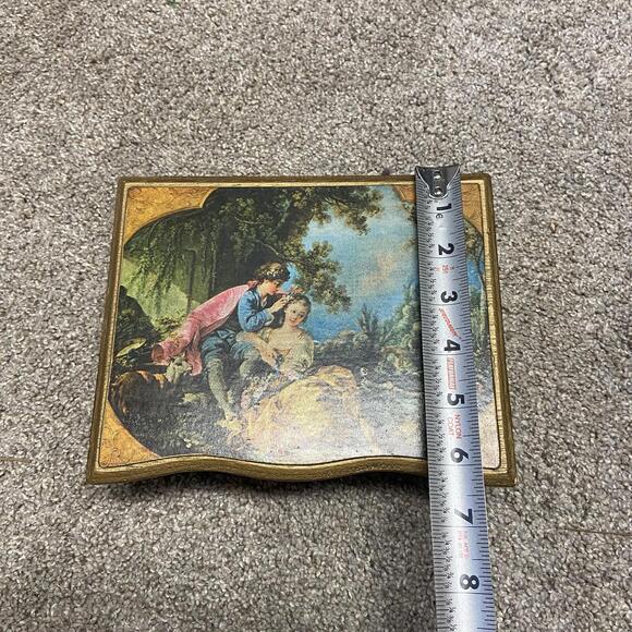 vintage wooden francois boucher jewelry box - Picture 6 of 7